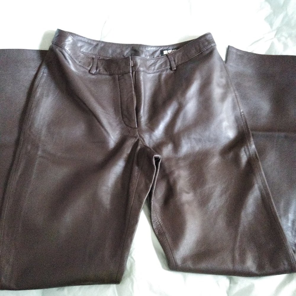 111 State brown leather pants Sz 12